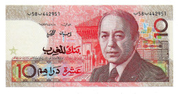 (Billets). Maroc. Morocco. 10 Dirhams 1407 1987 (1). N°58 442951. P 60. UNC - Morocco