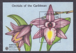 Grenada - 1990 - Orchids Of The Caribbean, Expo'90 - Yv Bf 232 - Rosas