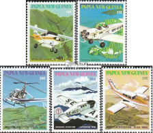 Papua-Neuguinea 413-417 (kompl.Ausg.) Postfrisch 1981 Flugzeuge - Papouasie-Nouvelle-Guinée