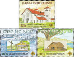 Papua-Neuguinea 640-642 (kompl.Ausg.) Postfrisch 1991 Kirche - Papoea-Nieuw-Guinea