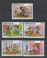 Grenada - 1985 - Disney: Mickey, The Prince And The Pauper - Yv 1272/76 - Disney