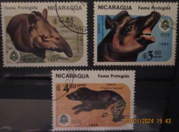 NICARAGUA ~ 1984 ~ S.G. NUMBERS 2636 + 2638 - 2639. ~ WILDLIFE. ~ VFU #03497 - Nicaragua