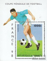 Kongo (Brazzaville) Block128 (kompl.Ausg.) Postfrisch 1996 Fußball-WM 98 In Frankreich - Usati