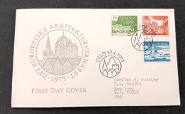 D)1975, NORWAY, FIRST DAY COVER, ISSUE, EUROPEAN YEAR FOR THE PROTECTION OF BUILDINGS, NUSFJORD FISHING STATION, IS. LOF - Andere & Zonder Classificatie