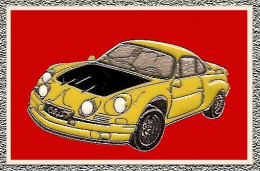 SUPER PIN'S  "ALPINE RENAULT" Carrosserie Jaune Et Noire En émail Cloisonné Base ARGENT, Format 3,4X1,9cm - Renault