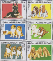 Aserbaidschan 306-311 (kompl.Ausg.) Postfrisch 1996 Hundewelpen - Aserbaidschan