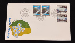 D)1977, NORWAY, FIRST DAY COVER, ISSUE, "EUROPA" ISSUE, LANDSCAPES, , BOLDALSETER WATERFALL AND SETREBEEN GLACIER, HAMMO - Other & Unclassified