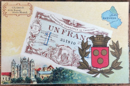 CARTE POSTALE Billet 1 Franc Chambre De Commerce De L'AVEYRON - Autres & Non Classés