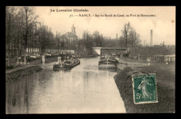 54 - NANCY - SUR LES BORDS DU CANAL AU PORT DE BONSECOURS - PENICHES - Nancy