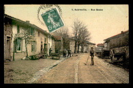 55 - AUBREVILLE - RUE BASSE - CHARRON - CARTE ANCIENNE TOILEE ET COLORISEE - EDITEUR LITAS NICLOT - Autres & Non Classés