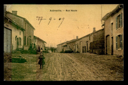 55 - AUBREVILLE - RUE HAUTE - CARTE ANCIENNE TOILEE ET COLORISEE - EDITEUR LITAS NICLOT - Autres & Non Classés