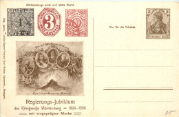 Württembergs Erste Und Letzte Briefmarke - Ganzsache - Francobolli (rappresentazioni)