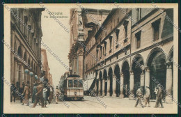 Bologna Città Via Indipendenza Tram Cartolina QQ8809 - Bologna