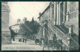 Roma Città Trinità Dei Monti Carrozze Cartolina QT1956 - Autres & Non Classés