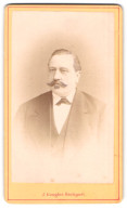 Fotografie J. Gaugler, Stuttgart, Calwerstr. 58, Portrait Stattlicher Herr Mit Schnauzbart  - Personnes Anonymes