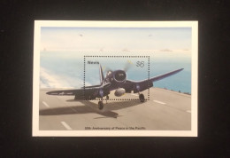 O) NEVIS, PLANE, PEACE IN THE PACIFIC, MNH - St.Kitts And Nevis ( 1983-...)