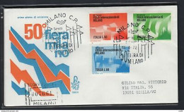 Italia FDC Venetia 1972 Fiera Di Milano  Viaggiata Racc. Per L'Italia - FDC