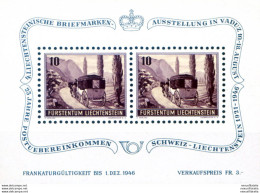 Esposizione Filatelica Di Vaduz 1946. - Blocs & Feuillets