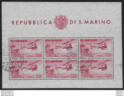 1961 San Marino Lire 1.000 Elicottero MS Cancelled Sassone N. 22 - Other & Unclassified