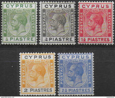 1925 Cyprus George V 5v. MNH SG N. 118/22 - Autres & Non Classés