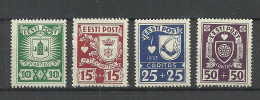 Estland Estonia 1937 Michel 127 - 130 Caritas * - Estonie