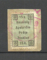 LITAUEN Lithuania 1919 Raseiniai 15 K Local Post O - Lituanie