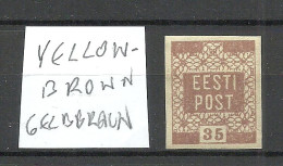 ESTLAND ESTONIA 1918/1919 Michel 3 YELLOW-BROWN Gelblich-braun * - Estonie