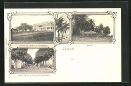 CPA Libreville, Hotel Du Lieutenant Gouverneur, Marché, Route Sur La Place Du Gouvernement  - Non Classés