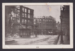 Lille Ansichtskarte Feldpost Frankreich Zerbombte Stadt I. Weltkrieg Dausenau - Autres & Non Classés