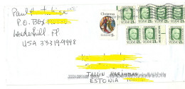 USA 2024 Air Mail Cover To Estonia Amadeo Giannini Etc. - Storia Postale