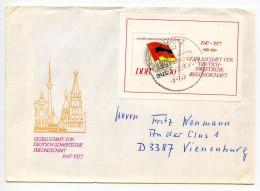 Germany, East 1977 Cover; Premnitz To Vienenburg; 50pf. German-Soviet Friendship Society Souvenir Sheet - Brieven En Documenten