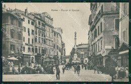 Roma Città Piazza Di Spagna Tram Cartolina QT1982 - Autres & Non Classés