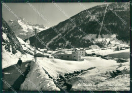 Aosta La Thuile Nevicata PIEGA Foto FG Cartolina ZK5281 - Aosta
