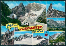 Aosta Courmayeur Saluti Da FG Foto Cartolina KB5509 - Aosta