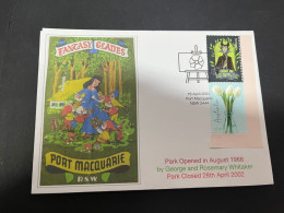 20-4-2024 (2 Z 33) Fantasy Glades - Port Macquarie - Snow White (with Newly Issued S' Beauty Australian Stamp) - Femmes Célèbres