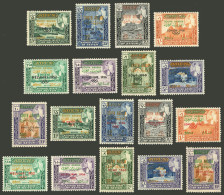 ADEN - SEIYUN: Michel 68/76, 1966 Olympic Games, Complete Set Of 9 Overprinted In Red + Another Set With BLACK OVERPRINT - Yémen