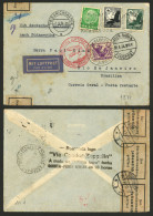 GERMANY: ZEPPELIN FLIGHT WITH MIXED POSTAGE: Airmail Cover Sent From Baden-Baden To Rio De Janeiro (Poste Restante) On 3 - Altri & Non Classificati