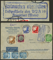 GERMANY: POSTAL ACCIDENT: Airmail Cover Sent From Chemnitz To Sao Paulo (Brazil) On 15/JUL/1938, The Original Franking F - Otros & Sin Clasificación