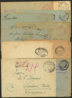 GERMANY: 10 Cover Fronts Used Between 1945 And 1947, Without Postage, With Varied "GEBÜHR BEZAHLT" Marks, Mixed Quality  - Andere & Zonder Classificatie