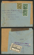 GERMANY: Cover Sent To Sao Paulo (Brazil) In DE/1947, With Censor Labels? On 2 Sides And On Back A Mark And Official Sea - Other & Unclassified