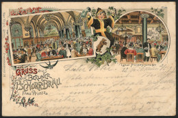 GERMANY: BERLIN: Pschorr-Bräu Brewery, Color Litho PC, Ed. Max Vogel, Used In 1897, VF Quality! - Altri & Non Classificati