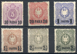 GERMANY - TURKISH OFFICES: Sc.1/6 (without 4) + 6a, Mint Lightly Hinged, VF General Quality, Catalog Value US$700+ - Turchia (uffici)
