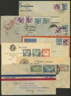 LATIN AMERICA: 7 Diplomatic Covers Sent By Airmail From Cuba, Chile, Mexico And Brazil (4) To Uruguay Between 1936 And 1 - America (Other)