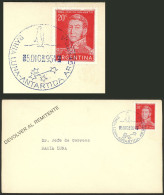 ARGENTINE ANTARCTICA: RARE CANCEL: Cover Postmarked "BAHÍA LUNA - ANTARTIDA ARGENTINA" 5/DE/1954, Very Fine Quality, Rar - Other & Unclassified