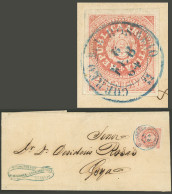 ARGENTINA: GJ.15, 5c. Pale Red, Fantastic And Absolutely Superb Example Franking A Folded Cover Sent From Rosario To Goy - Sonstige & Ohne Zuordnung