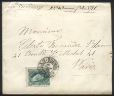 ARGENTINA: GJ.50, 1876 Belgrano 16c. Rouletted Franking A Cover Sent From Buenos Aires To Paris On 8/JA/1881, Very Nice! - Sonstige & Ohne Zuordnung