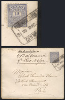 ARGENTINA: GJ.63, 1882 12c. Ultramarine, Perf 12½, Franking A Cover Sent From Buenos Aires To Paris On 25/DE/1885, VF Qu - Andere & Zonder Classificatie