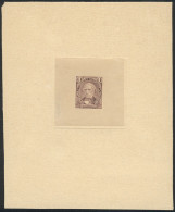 ARGENTINA: GJ.98, 1c. Dalmacio Velez Sársfield, Die Proof In Dark Lilac, Printed On Thin Paper And Mounted On Card, Exce - Autres & Non Classés