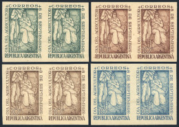 ARGENTINA: GJ.960, 1948 Farmers Day, PROOFS Printed On Opaque Paper, Pairs In The 4 Known Colors, VF Quality, Rare Group - Sonstige & Ohne Zuordnung