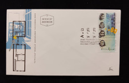 D)1988, ISRAEL, FIRST DAY COVER, ISSUE, 43RD ANNIVERSARY OF THE DEATH OF ANNE FRANK, ANNE FRANK AND HER HOUSE IN AMSTERD - Sonstige & Ohne Zuordnung